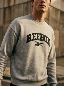 Reebok كنزة رياضية كلاسيكية للرجال رمادية - Ligt Grey - مشاهدة 2