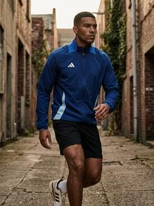 Adidas Men's Sports Jackets Stretchy Comfortable Durable Hiking Daily Training Blue IR7597 - Navy Blue - View 7