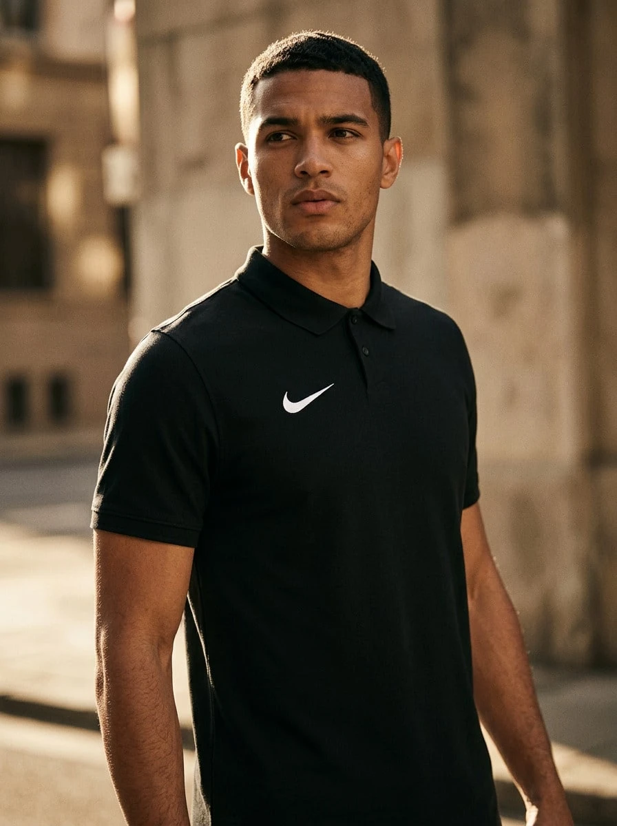 Nike بارك 26 بولو رجالي رياضي أسود - الأسود - مشاهدة 1