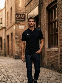 Nike بارك 26 بولو رجالي رياضي أسود - الأسود - مشاهدة 3