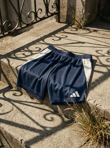 Adidas شورت تدريب 2 في 1 للرجال تيرو 24 باللون الأزرق الداكن - فريق أزرق بحري / أبيض - مشاهدة 5