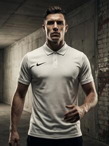 Nike بارك 26 بولو رجالي رياضي أبيض - أبيض - مشاهدة 7