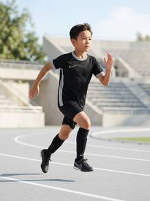 Nike ملابس علوية كم قصير للشباب 25 من نوع Dri-FIT Academy باللون الأسود - الأسود - مشاهدة 7