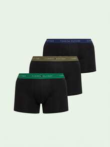 TOMMY HILFIGER UNDERWEAR Men's Trunks Durable Elastic Waist Classic Fit Weekend Training Daily UM0UM03890-0YY - Arm Grn/Prp Nvy/Nov Grn - 查看 3