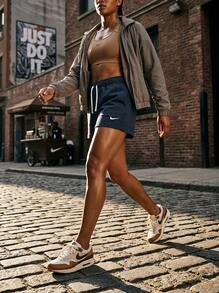 Nike Sports Shorts Easy To Match Elastic Waist Breathable Summer Gym Daily Navy IB1243-410 - Dark Blue - View 9