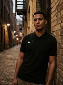 Nike بارك 26 بولو رجالي رياضي أسود - الأسود - مشاهدة 7