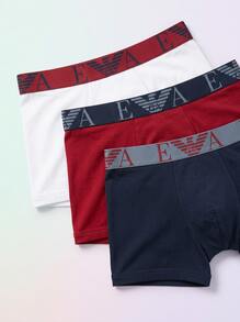 Men's Quick-Dry Breathable Skin-Friendly Office Weekend Training EM000259-AF10778-MB313 - Red and White and Navy Blue - 查看 3