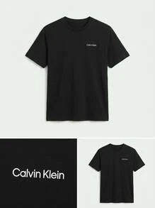 Calvin Klein Men's Sports Tees & Tanks Breathable Classic Fit Quick-Dry Outdoor Training Vacation Black K10K109894-BEH - 黑色 - 查看 6