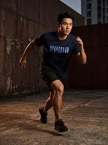 Puma تي شيرت أساسي للرجال باللون الأزرق الداكن - New Navy - مشاهدة 7