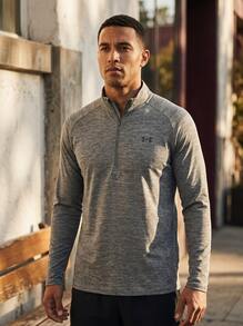 Under Armour TECH Men's Sports & Outdoor Hoodies Soft Versatile Warm Commuting Outing Training Red 1382797-025 - Grey - View 2