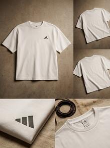 Adidas Sports Tees & Tanks Versatile Lightweight Easy To Match Travel Daily Weekend White JH3693 - 白色 - 查看 5