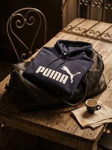 Puma هوديز نسائية أساسية باللون الأزرق الداكن - Deep Plum - مشاهدة 5