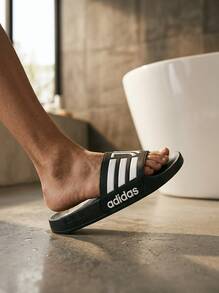 Adidas أديليت دش جونيور أسود/أبيض/أسود - أبيض وأسود - مشاهدة 3