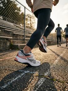 Saucony ProGrid Omni 9 Unisex Sneakers Breathable Versatile Sports Outdoor Running Daily School Black/Orange/White S70739-11 - Black/Orange/White - View 3