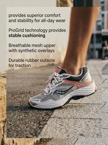 Saucony ProGrid Omni 9 Unisex Sneakers Breathable Versatile Sports Outdoor Running Daily School Black/Orange/White S70739-11 - Black/Orange/White - View 2