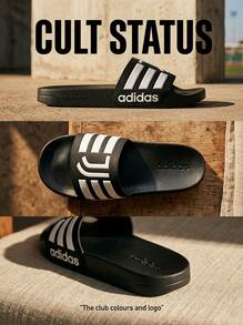 Adidas أديليت دش جونيور أسود/أبيض/أسود - أبيض وأسود - مشاهدة 4