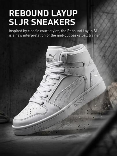 Puma PUMA REBOUND LAYUP SL JR PUMA WHITE-GRAY VIOLET
