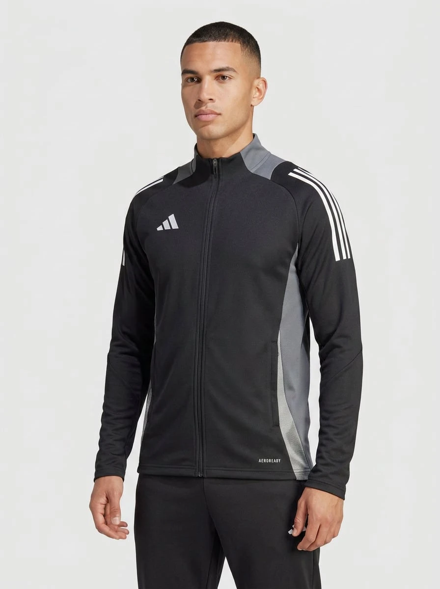 Adidas Men's Sports Jackets Insulated Waterproof Quick-Dry Weekend Commuting Outdoor Black IP1870 - Black - View 1