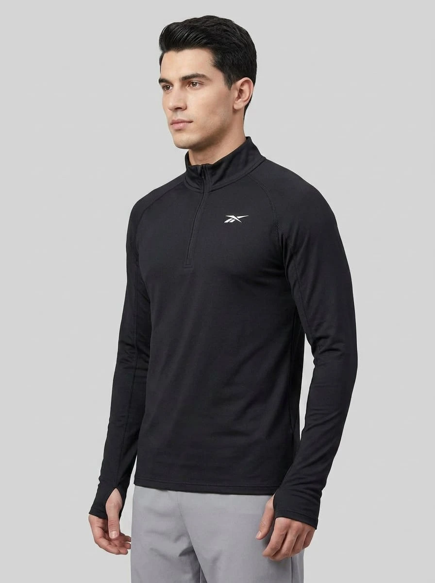 Reebok Men's Sports & Outdoor Hoodies Soft Versatile Warm Home Weekend Sports Black HI0051 - Black - View 1