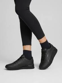 Puma PALERMO Women's Casual Athletic Shoes Premium Modern Anti-Slip Running Street Style Office Black 399068-09 - PUMA Schwarz/Schattengrau - Übersicht 1