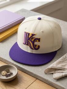 New Era Unisex Cap Breathable Comfortable Daily Sports Black H202551 - Beige/Purple/Gold - View 1
