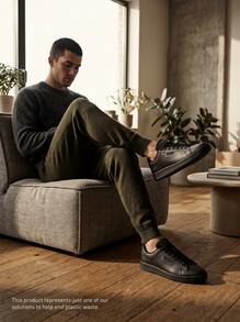 Adidas Court Men's Casual Athletic Shoes Lace-Up Heritage Flexible Commuting Gym Travel JI1049 - Black - View 7