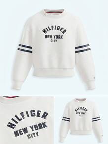 TOMMY HILFIGER KIDS Women's Classic Fit Comfortable Cozy Home School Daily Grey KG0KG08746-P09 - Light Grey - View 6
