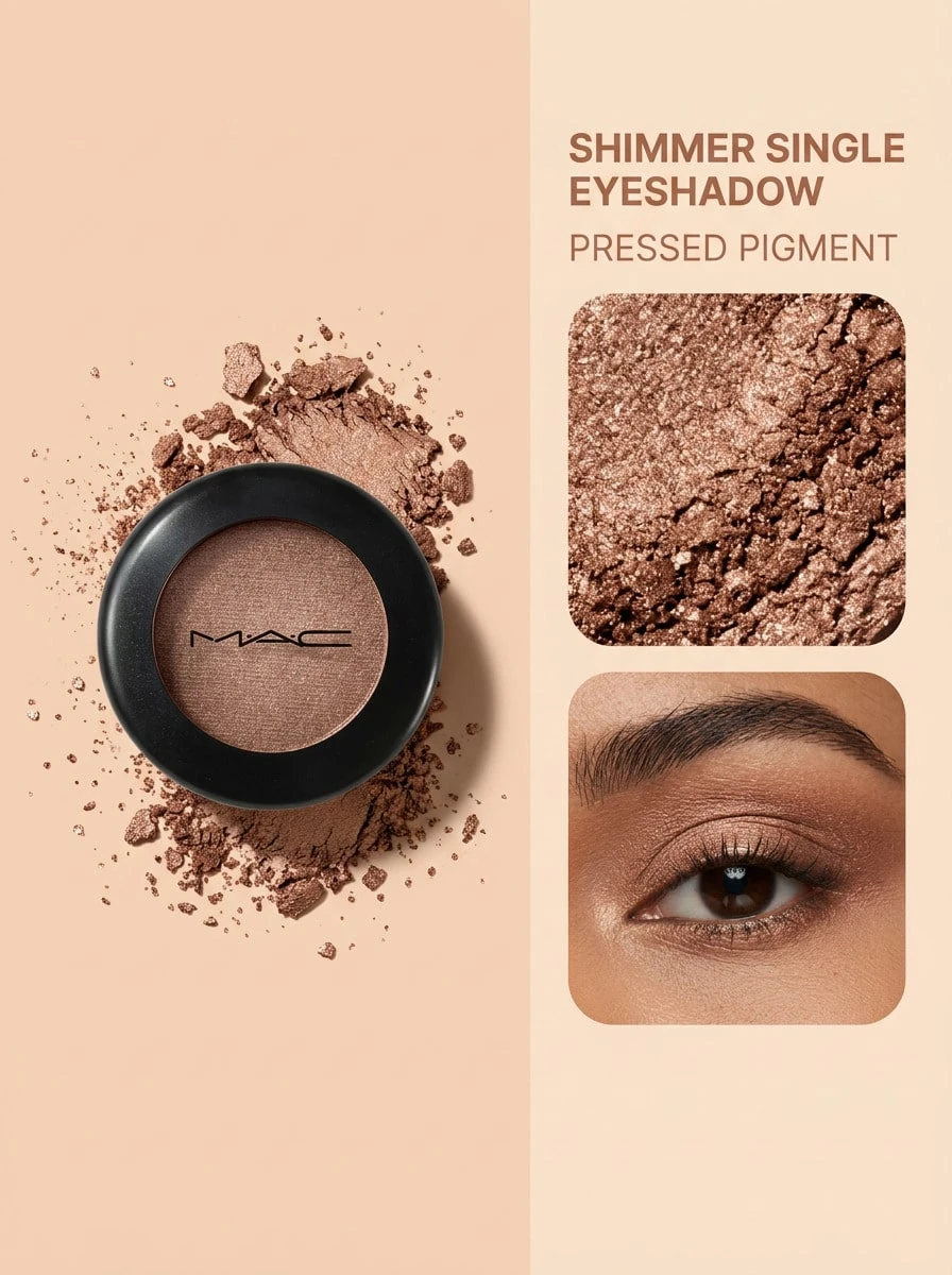 MAC Single Eyeshadow Mulch 1.5 G – Shimmering Reddish Brown With Bronze Pearl, High Pigment Velvet Finish, Long-Lasting And Easy To Blend, Professional Grade For Smokey Eyes Or Daily Wear, Portable Compact Case - 覆蓋物 - 查看 1