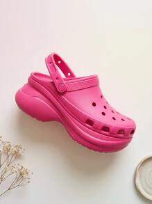 Crocs CLASSIC PLATFORM CLOG Women's Clogs Ergonomic Easy To Clean Slip-On Walking Vacation Travel Pink 206302-6ZQ - Dragon Fruit - View 3