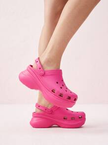 Crocs CLASSIC PLATFORM CLOG Women's Clogs Ergonomic Easy To Clean Slip-On Walking Vacation Travel Pink 206302-6ZQ - Dragon Fruit - View 2