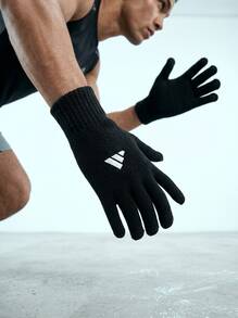 Adidas Sports Gloves Comfortable Touchscreen Lightweight Sports Daily Running Black HS9760 - Black/White - View 2