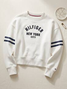 TOMMY HILFIGER KIDS Women's Classic Fit Comfortable Cozy Home School Daily Grey KG0KG08746-P09 - Light Grey - View 3