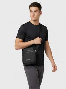 Valentino Bags Men's Bag Black Spacious Interior Adjustable Strap VBS7CN20-NIKRE-BLK City Walk Weekend Outing Work Year-Round Essential Polyester Leather Polyurethane - Black - View 1