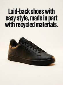 Adidas Court Men's Casual Athletic Shoes Lace-Up Heritage Flexible Commuting Gym Travel JI1049 - Black - View 2