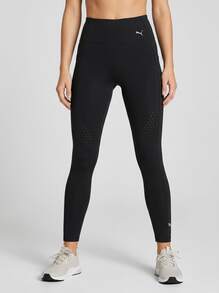 Puma Sports Leggings Compression Breathable Versatile Gym Home Daily Black 523604 - Black - View 1