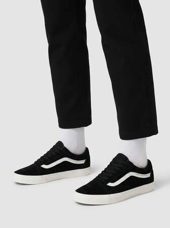 Vans Women's Casual Athletic Shoes Lace-Up Heritage Flexible Casual Weekend Walking Black VN000D0E1KP1