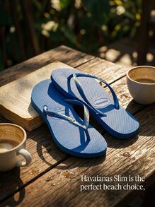 Havaianas نعال نسائية نحيفة باللون الأزرق الداكن - Brilliant Blue - مشاهدة 5