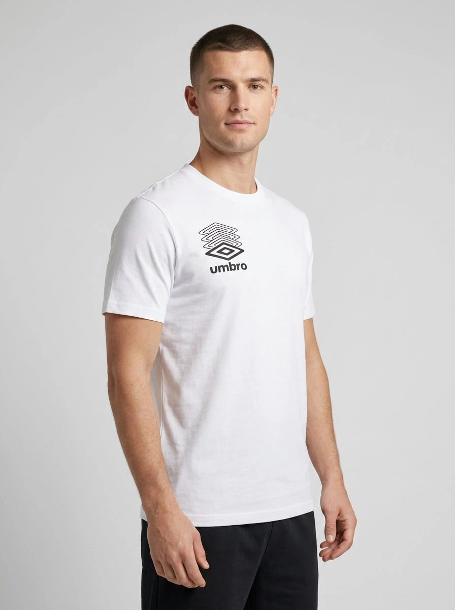 Umbro Men's Sports Tees & Tanks Soft Durable Comfortable Travel Daily Weekend White 66424U-13V - White - View 1