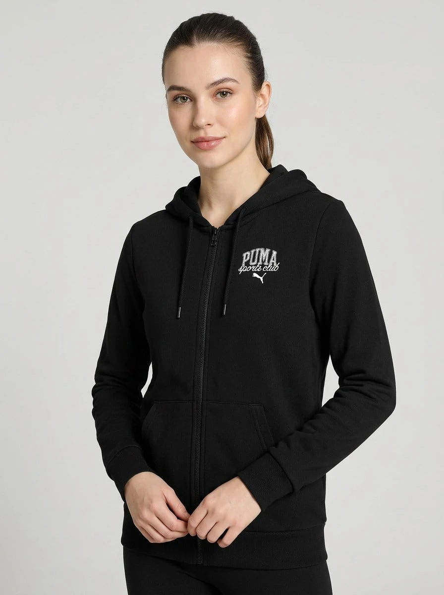Puma Sports Sweatshirts Easy To Match Classic Fit Soft Training Daily Outdoor Black 685033-01 - 黑色 - 查看 1