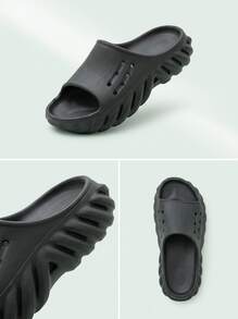 Crocs ECHO CLOG Men's Clogs Anti-Slip Soft Cushioned Casual Daily Weekend 208170-001 - Black - View 6