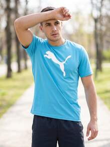 Puma Men's Sports Tees & Tanks Skin-Friendly Stretchy Soft Travel Daily Weekend Blue 658705-02 - Blue - View 4
