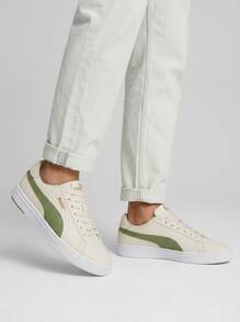 Puma PALERMO Men's Casual Athletic Shoes Retro Comfortable Versatile Going Out Walking Gym Green 374902-23 - Grey Green - View 1