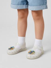 Crocs CLASSIC CLOG Kids' Clogs Flexible Cushioned Lightweight Daily Weekend Travel 208445-100 - White - View 1