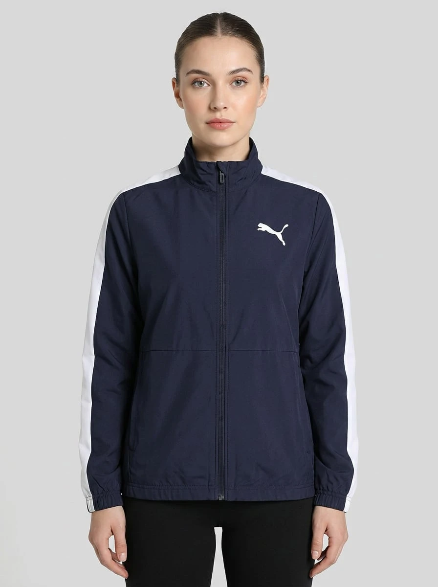 Puma Sports Jackets Stretchy Comfortable Durable Casual Weekend Commuting Blue 520418-03 - Navy - View 1