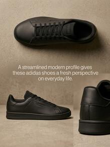 Adidas Court Men's Casual Athletic Shoes Lace-Up Heritage Flexible Commuting Gym Travel JI1049 - Black - View 4