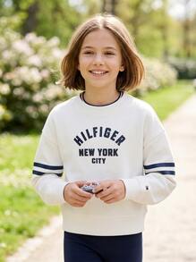TOMMY HILFIGER KIDS Women's Classic Fit Comfortable Cozy Home School Daily Grey KG0KG08746-P09 - Light Grey - View 5