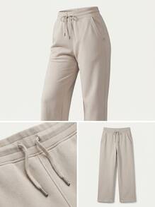 DKNY بناطيل رياضية نسائية لون الخاكي - كاكي - مشاهدة 6