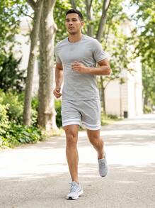 Adidas Men's Sports Shorts Breathable Soft Quick-Dry Training Casual Running White JH3413 - Grey - View 4