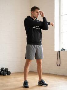 New Balance Men's Sports & Outdoor Hoodies Soft Versatile Warm Weekend Sports Commuting Black MT31537BK - Black - View 3