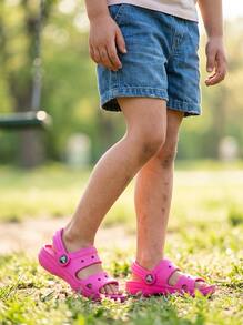 Crocs CLASSIC SANDAL Kids' Durable Cushioned Quick-Dry Daily Shopping Beach Pink 207537-6UB - Pink - View 4